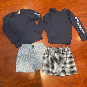 Rugged Butts rashguard sets, 2T